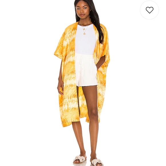 House of Harlow 1960 Coverup in Yellow Tie Dye. Size XL. Brand new! - Picture 5 of 6